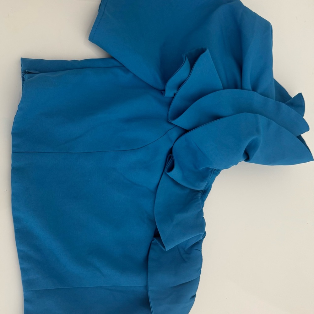Blue Ruffled Blouse - Picture 2 of 2